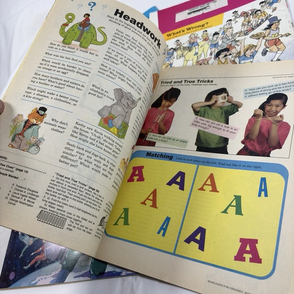 Vintage Highlights for Children Magazine Lot 1988 1989 1993 #500 1994 Set of 4